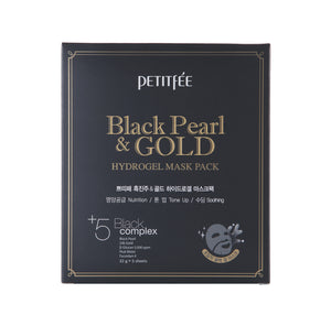 
                  
                    Load image into Gallery viewer, PETITFEE BLACK PEARL &amp;amp; GOLD MASK PACK (PACK OF 5)
                  
                